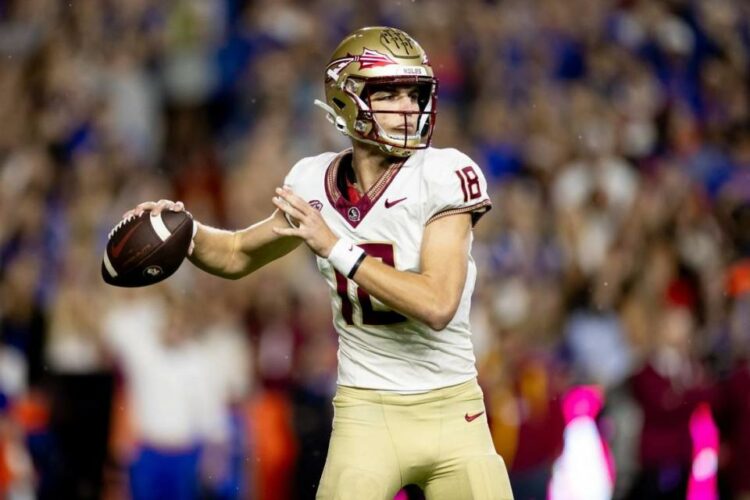 Former Florida State quarterback Tate Rodemaker is one of two QBs listed at No. 1 on the Southern Mississippi depth chart.