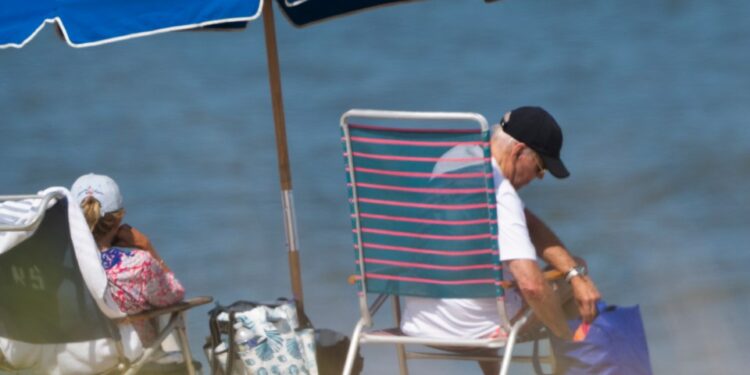 President Joe Biden relaxed on the beach in Rehoboth, Delaware