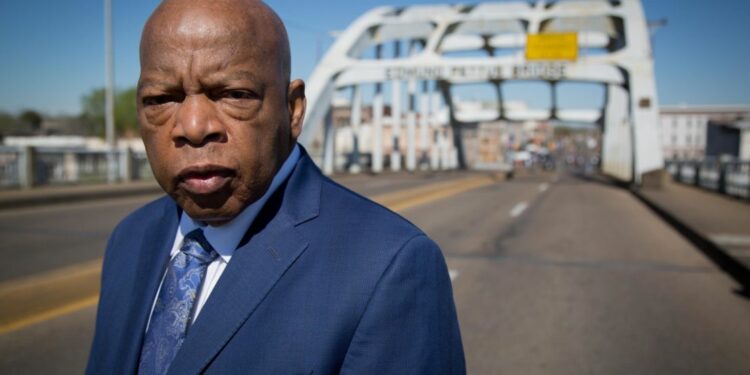 John Lewis returned to the Edmund Pettus Bridge in Selma where he marched for civil rights and equality.