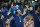 Gold medallists (From L) USA's #04 Stephen Curry, USA's #06 LeBron James and USA's #07 Kevin Durant celebrate on the podium after the men's Gold Medal basketball match between France and USA during the Paris 2024 Olympic Games at the Bercy  Arena in Paris on August 10, 2024. (Photo by Damien MEYER / AFP) (Photo by DAMIEN MEYER/AFP via Getty Images)