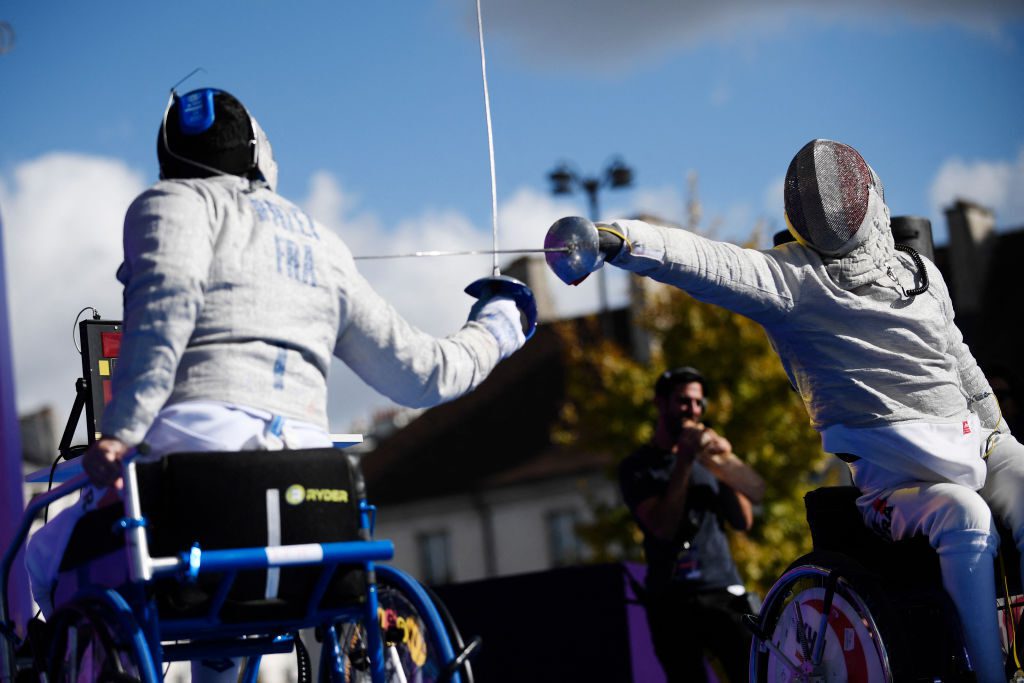 

<h3></img>Noah Hanssen — Wheelchair fencing</h3>
<p>Noah Hanssen is a wheelchair fencer from Ellicott City, Maryland, who is working toward a Master’s degree in public policy at the University of Maryland.</p>
<p>Hanssen’s interest in fencing began by imitating his favorite “Star Wars” and “Lord of the Rings” characters with toy swords as a kid. He has used a wheelchair since he lost the use of his legs in a car accident at age 7, according to the University of Maryland.</p>
<p>Hanssen is also the vice president of the university’s fencing club.</p>
<p>This summer marks Hanssen’s first time competing in the Paralympics for Team USA.</p>
<p>” class=”gallery__photo-image”/><br></br>
                                    1/9</p>
<p>
                                Wheelchair athletes practice fencing during the first edition of the Paralympic Day on the Place de la Bastille in Paris on October 8, 2022, before the organization of the Paris 2024 Paralympic Games. (Photo by JULIEN DE ROSA / AFP)<br></br>
(Photo by JULIEN DE ROSA/AFP via Getty Images)                            </p>
<p>                            Noah Hanssen — Wheelchair fencing</p>
<p>Noah Hanssen is a wheelchair fencer from Ellicott City, Maryland, who is working toward a Master’s degree in public policy at the University of Maryland.</p>
<p>Hanssen’s interest in fencing began by imitating his favorite “Star Wars” and “Lord of the Rings” characters with toy swords as a kid. He has used a wheelchair since he lost the use of his legs in a car accident at age 7, according to the University of Maryland.</p>
<p>Hanssen is also the vice president of the university’s fencing club.</p>
<p>This summer marks Hanssen’s first time competing in the Paralympics for Team USA.</p>
<p>                                    <img decoding=