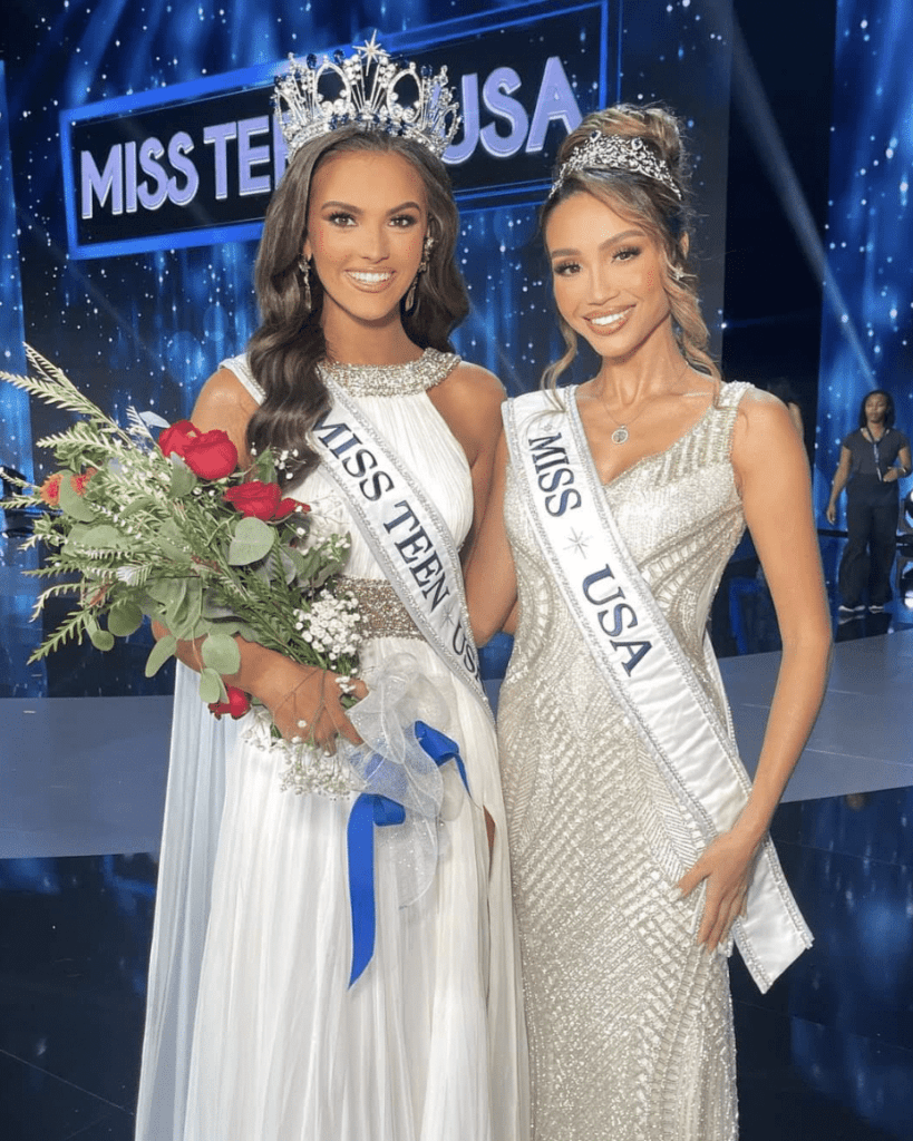 'Mutya' Savannah Gankiewicz passes Miss USA crown to Michigan soldier