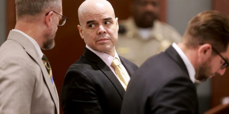 PHOTO: Robert Telles during his murder trial at the Regional Justice Center in Las Vegas, Aug. 23, 2024.  (K.M. Cannon/AP)