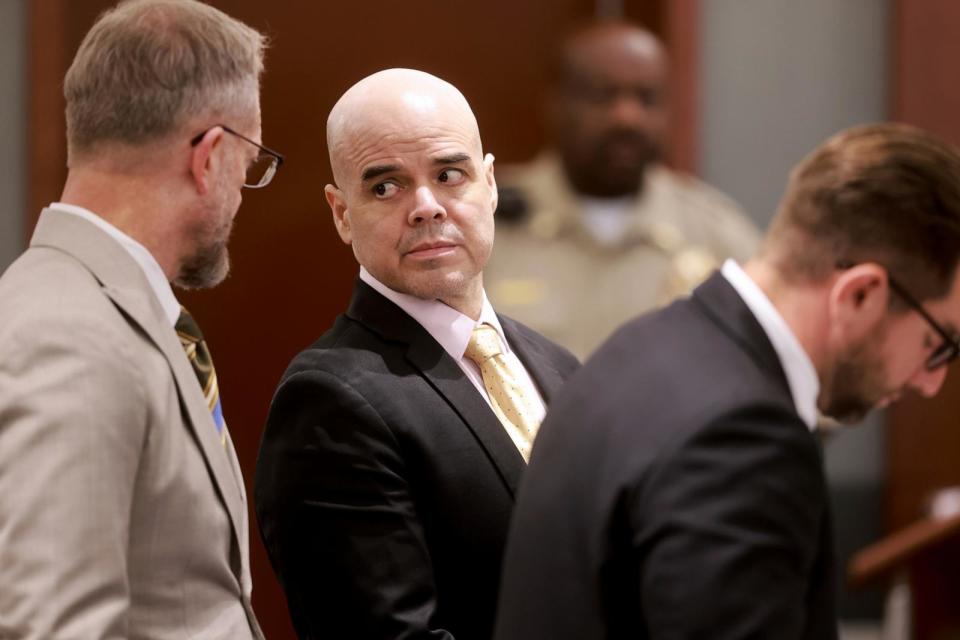 PHOTO: Robert Telles during his murder trial at the Regional Justice Center in Las Vegas, Aug. 23, 2024.  (K.M. Cannon/AP)