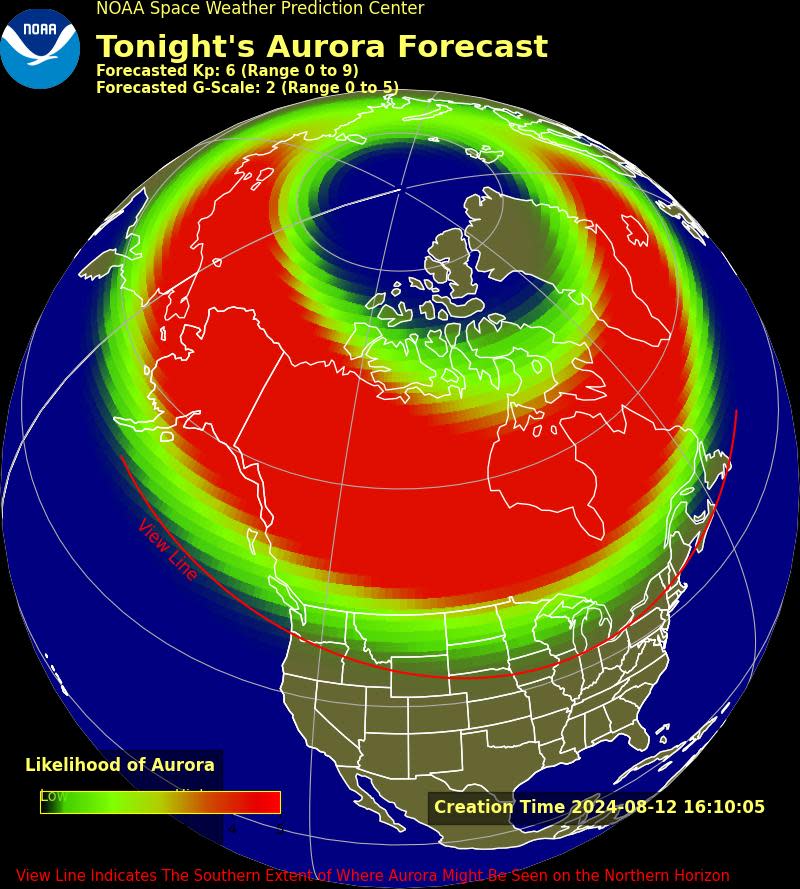 A graphic from NOAA showing what the 