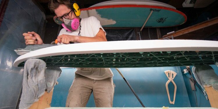 South Portland surfing startup cuts back on waste by turning fishing nets into boards