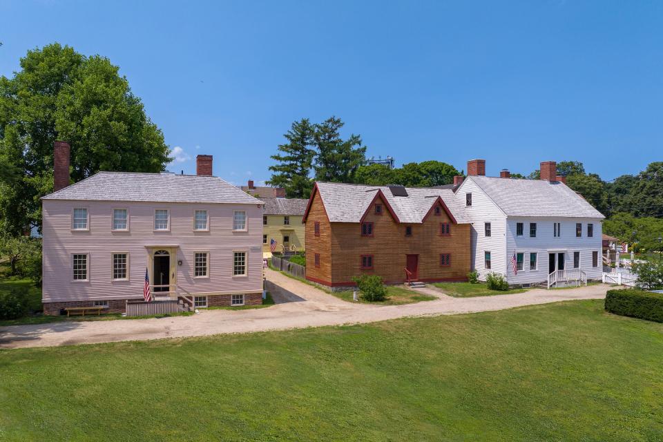 Historic homes on the campus of Strawbery Banke Museum in Portsmouth, NH.