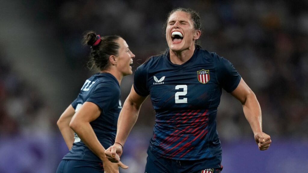 Ilona Maher was fired up after the US team advanced to its first rugby sevens semifinal.