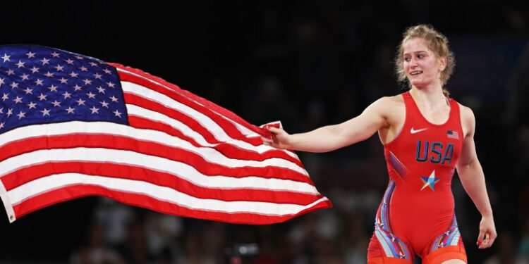 USA's elite 68kg wrestler Amit Elor wins gold at the 2024 Paris Olympics