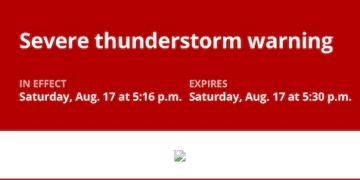 Update: Thunderstorms with damaging winds and penny-sized hail in Calhoun and Cherokee counties Saturday