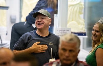 MN Gov. Tim Walz Greets Voters At The Minnesota State Fair