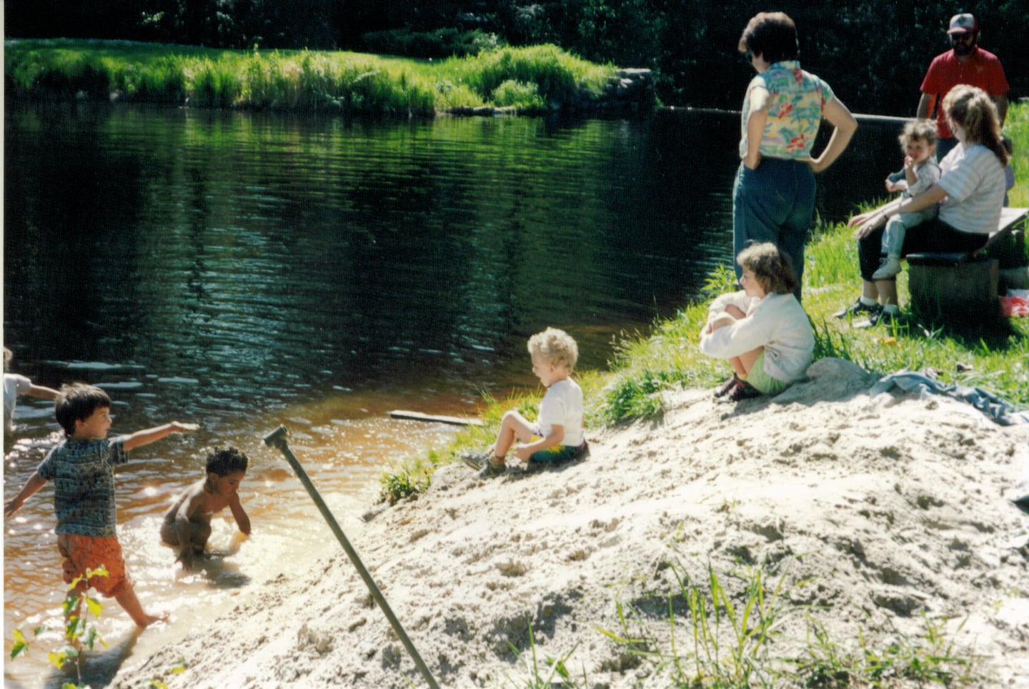 Brown’s daughter, Carmel, and several children of Brown's friends played in the pond in Shutesbury in 1986.