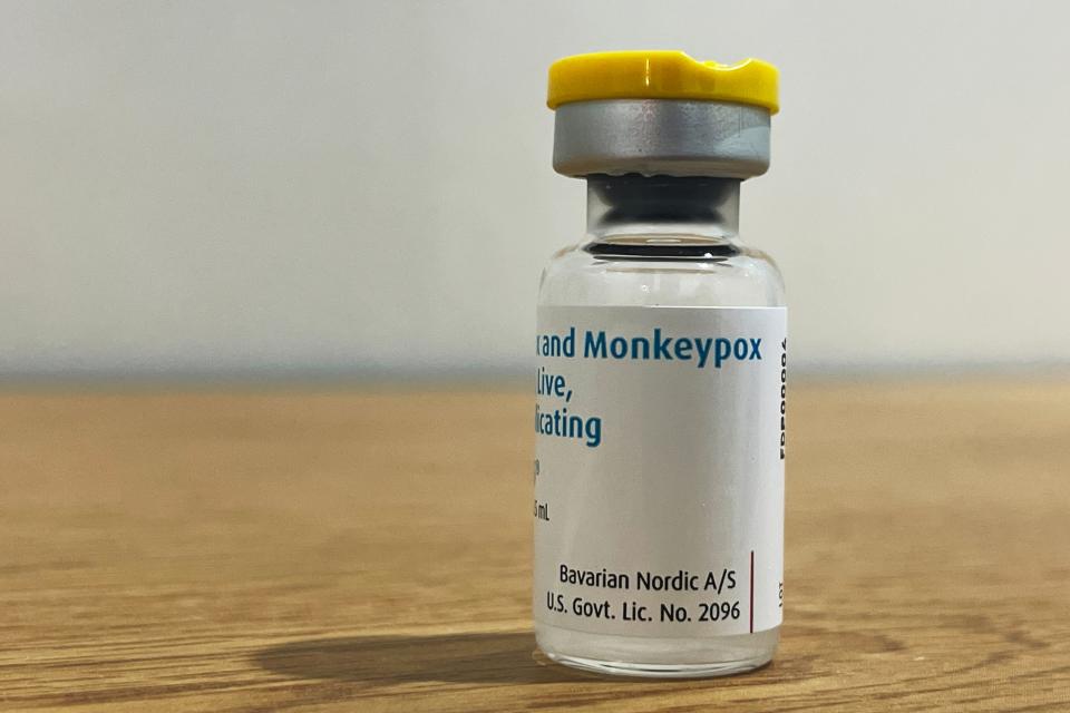 Monkeypox vaccines released from the U.S. Strategic National Stockpile are given to eligible New Jersey residents at Bergen New Bridge Medical Center in Paramus to help prevent the spread of the once-rare disease. 