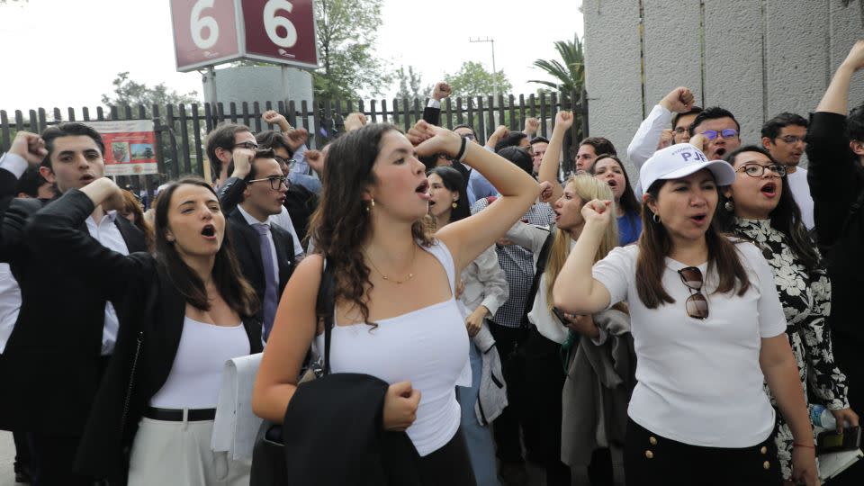 Law students demonstrate against judicial reform. - Ian Robles/Eyepix Group/LightRocket/Getty Images