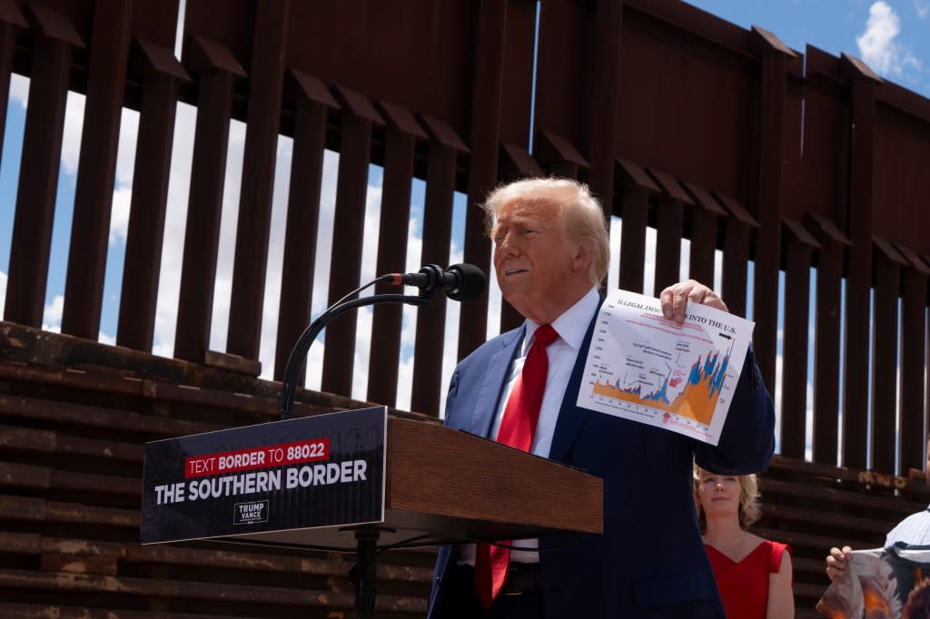 The Trump-Vance campaign is making a major push in Arizona this week, highlighting the impact of Democratic border policies. Getty Images