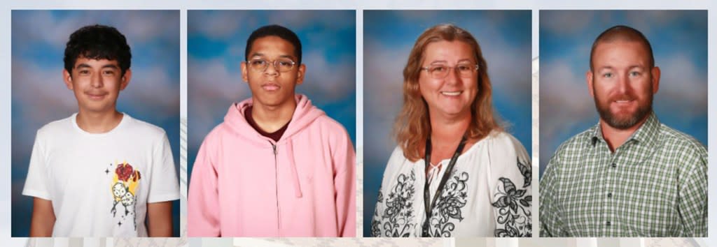 From left to right: Christian Angulo, Mason Schermerhorn, Cristina Irimie, and Richard Aspinwall. Barrow County School System