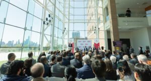 Gov. Phil Murphy attends the announcement of the New Jersey Fintech Accelerator at Stevens Institute of Technology (NJ FAST) at the Babbio Center in Hoboken on May 7, 2024.