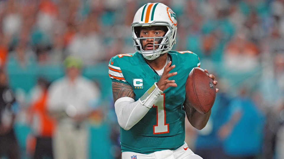 Miami Dolphins quarterback Tua Tagovailoa (Jasen Vinlove/Imagn Images via Reuters)