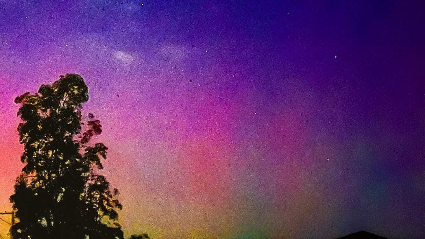 The Northern Lights as seen from Jericho, Vt., around 10 p.m. Thursday.