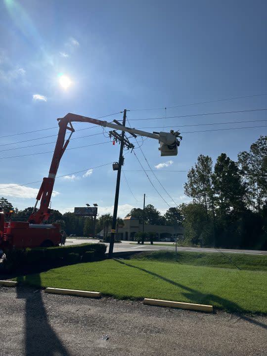 OG&E help restore power to thousands in Louisiana following Hurricane Francine. 