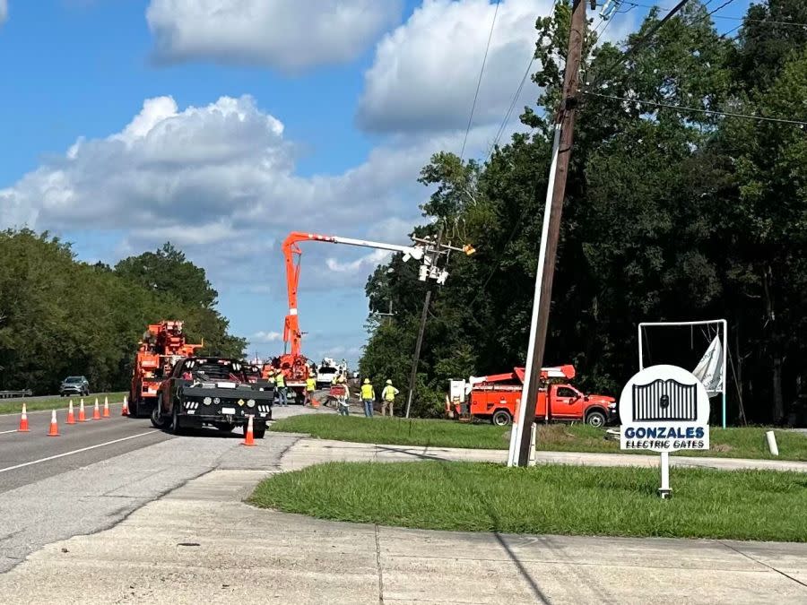 OG&E help restore power to thousands in Louisiana following Hurricane Francine.