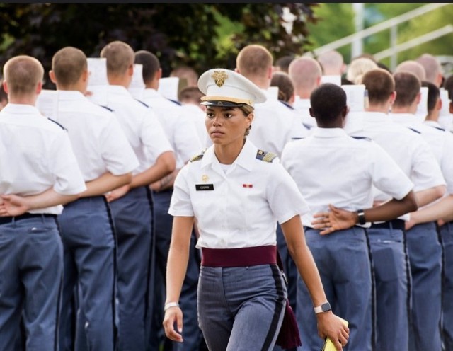 Cadet Alma Cooper helps lead underclassmen at the United States Military Academy.