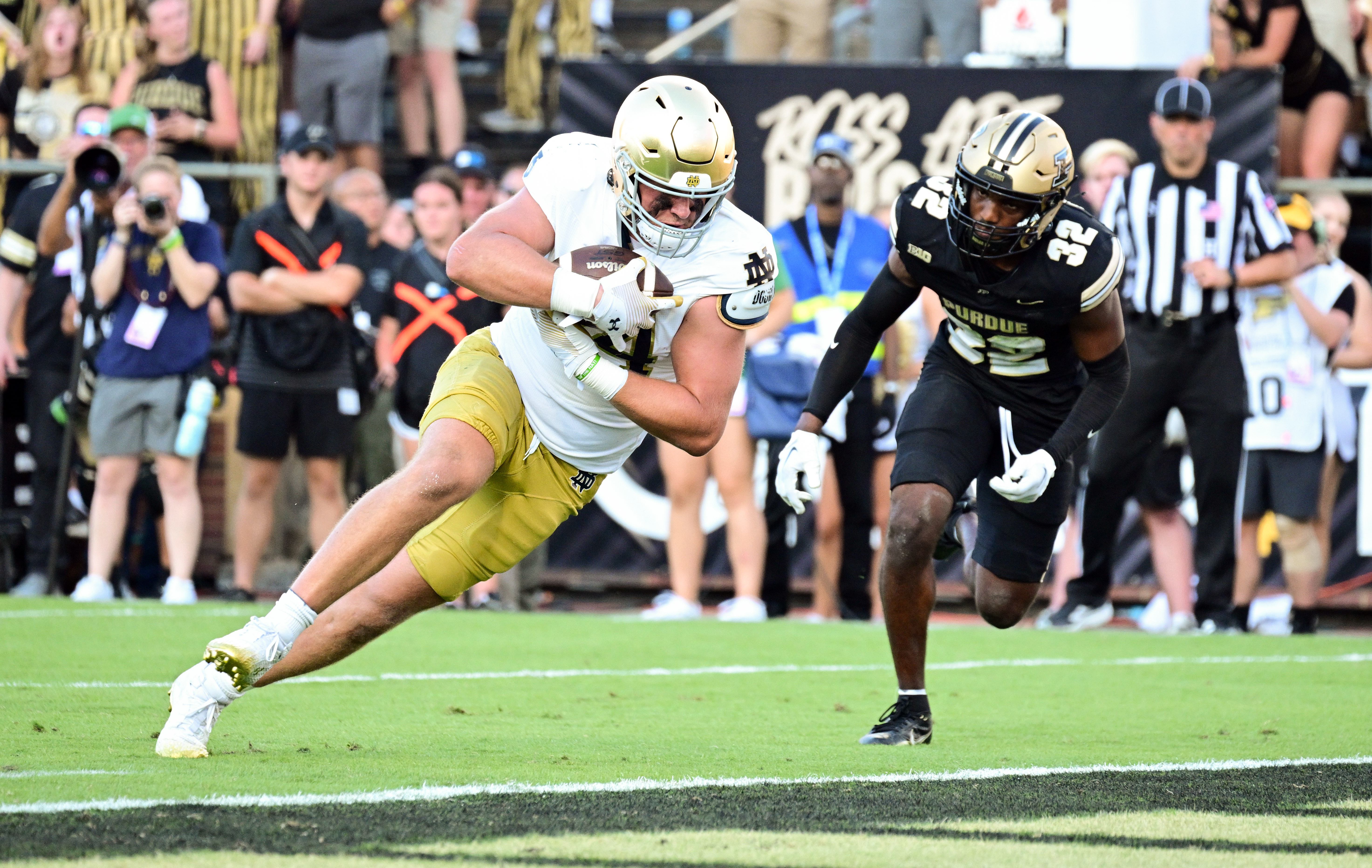 Kevin Bauman had a touchdown against Purdue.