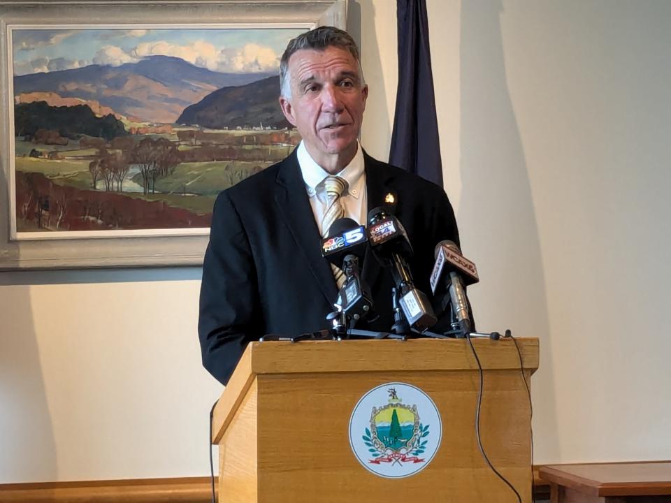 Gov. Phil Scott criticizes the Vermont lawmakers for nullifying six of his eight vetoes for the year during a press conference the afternoon after the legislature's June 17 veto override session.