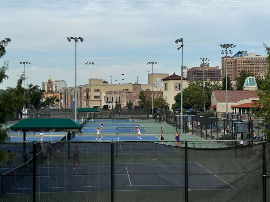 Tennis players at the Plaza Tennis Center on September 13, 2024.