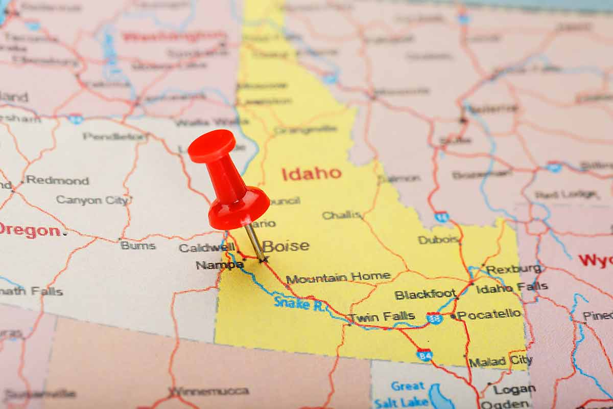 cities in idaho map