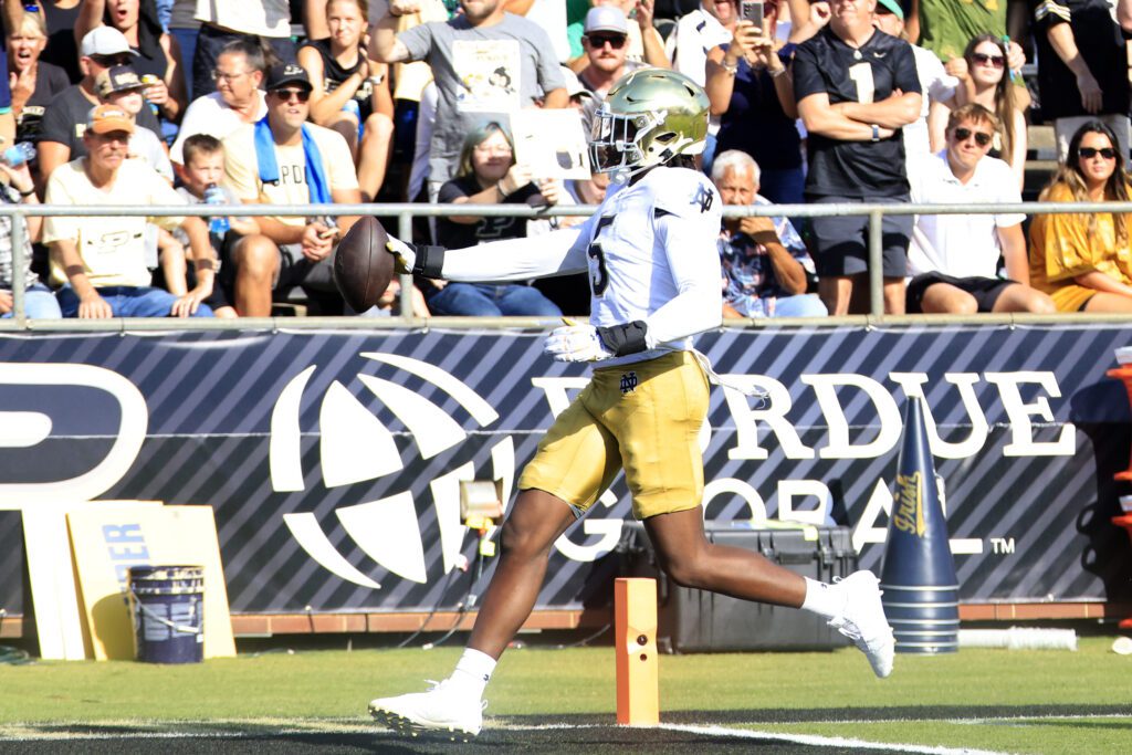 Boubacar Traore's pick-six against Purdue was the first by an Irish defensive lineman since 2013.