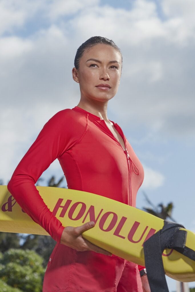 Hina Alexander readies to do her job on Rescue HI-Surf.