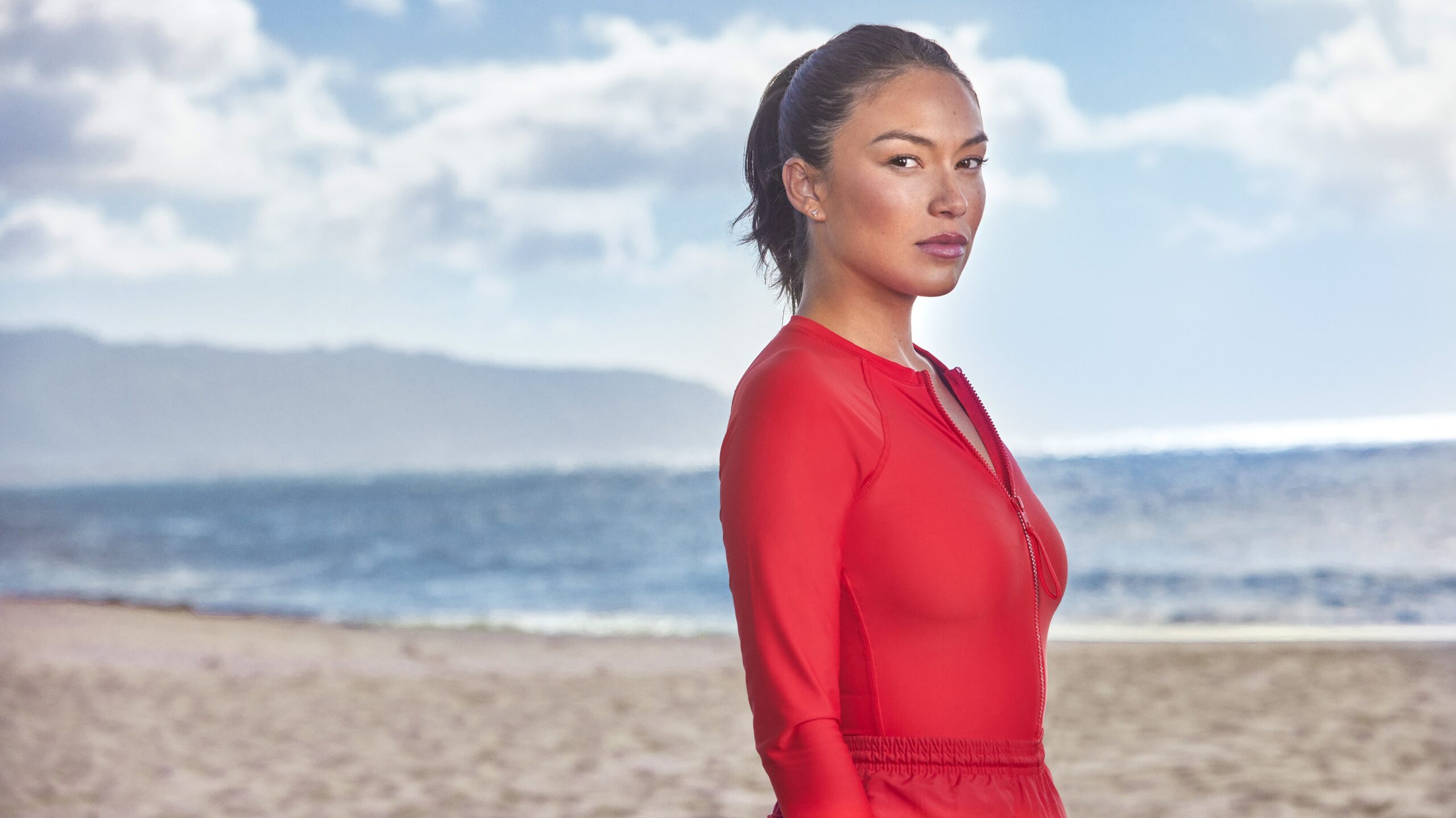 Zoe Cipres portrays rookie lifeguard Hina Alexander on Rescue HI-Surf.