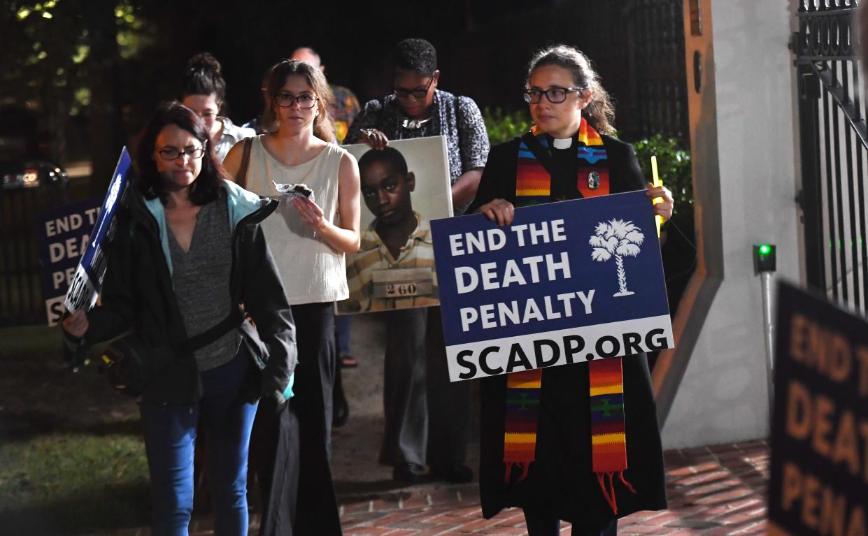 A 'Vigil of Remembrance' was held at the Washington Street United Methodist Church (UMC) in Columbia on Sept. 19, 2024. After the church service; a group peacefully marched outside the Governor's mansion to protest the planned execution of Freddie 