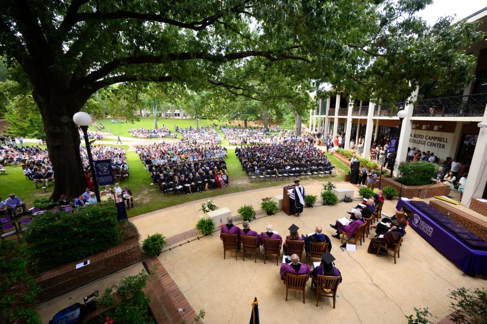 Millsaps College celebrates commencement exercises on the school's campus in Jackson, Miss., on Saturday, May 11, 2024.