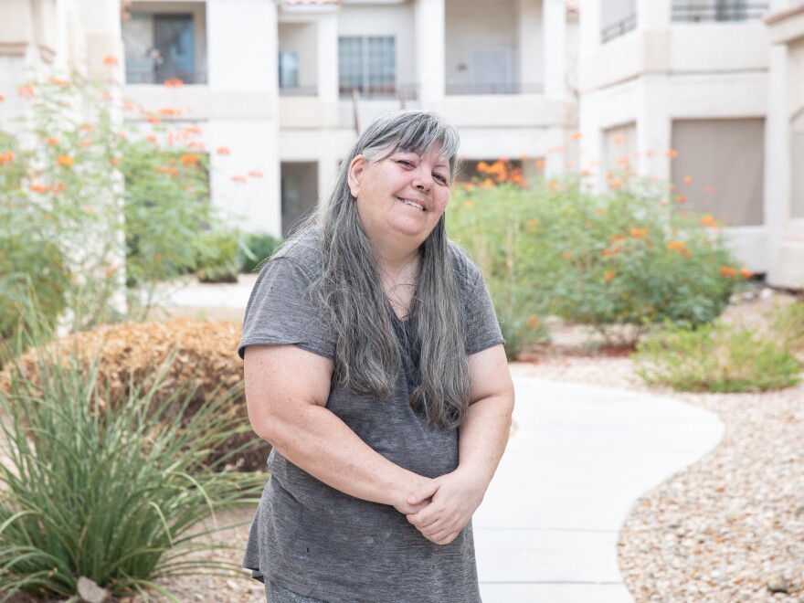 Potential home buyer  Christi Lazaroff poses for a portrait outisde an open house in Las Vegas, Nevada on Sept. 20, 2024.