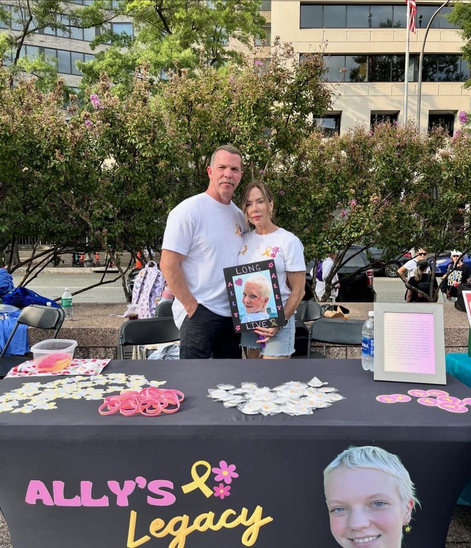 John and Patty Anderson attend CureFest, an event by the Arms Wide Open Childhood Cancer Foundation, in support of their daughter Allyson Anderson.