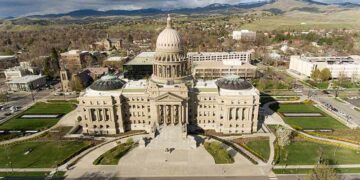 Capital Building In Downtown Boise During The Day