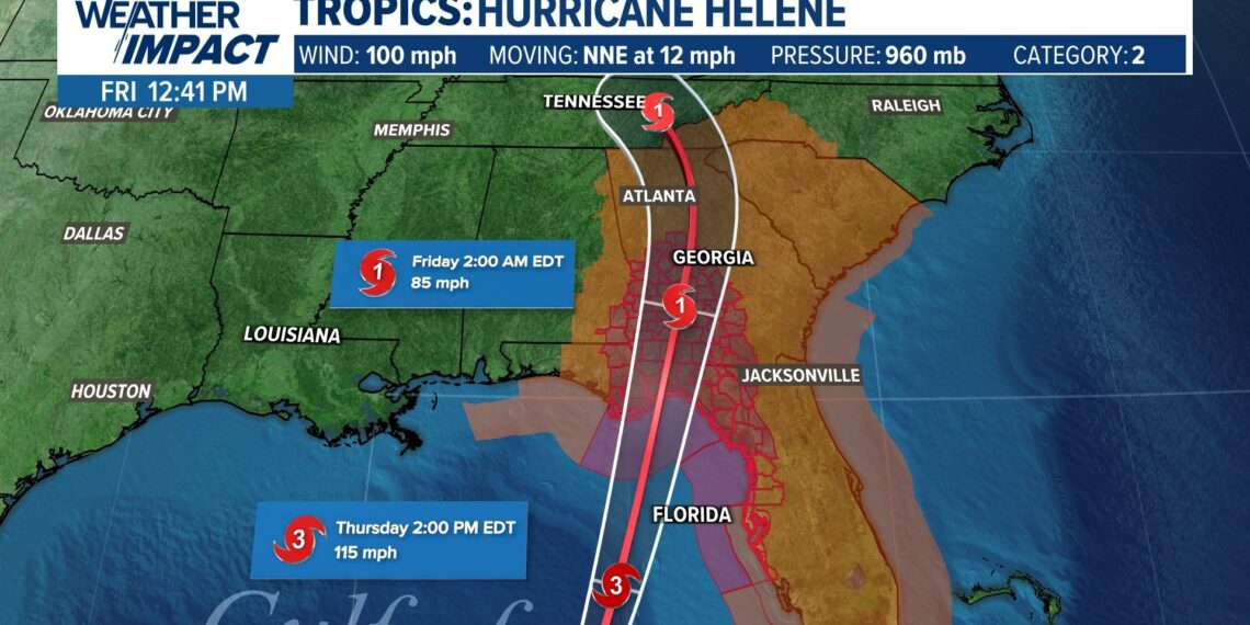 Helene tracker: See projected path as storm continues to weaken over Appalachians – USA TODAY