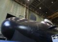 The pre-commissioning unit (PCU) Idaho (SSN 799) seen prior to a christening ceremony at General Dynamics Electric Boat shipyard facility in Groton, Conn., March 16, 2024. (Photo: John Narewski/ U.S. Navy)