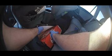 Body camera footage shows Utah Highway Patrol troopers’ discovery of drugs inside a shoebox following a traffic stop along I-15 in Oct. 2023.