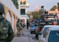 Soldiers of the Mexican Army patrol the streets of Culiacan, Sinaloa State, Mexico, on September 21, 2024.  / Credit: IVAN MEDINA/AFP via Getty Images