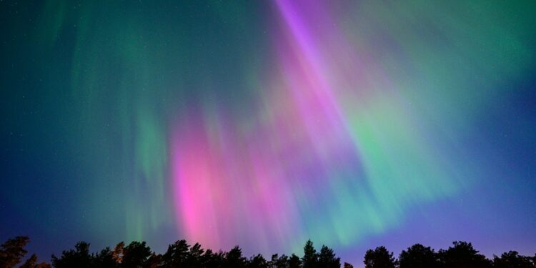 The northern lights in Sweden