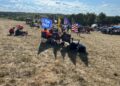 Donald Trump supporters listen to speakers at the Freedom Fest political rally in Morning View, Kentucky,