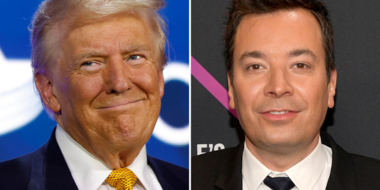 Donald Trump says ‘not funny’ Jimmy Fallon’s late-night talk show’ is ‘dying’ (Getty Images)