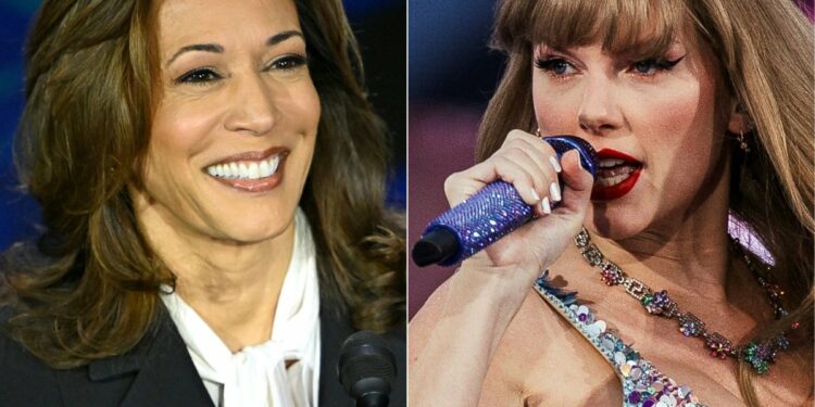 Kamala Harris and Taylor Swift