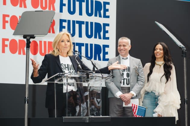 First Lady Jill Biden Speaks at ‘Fashion for Our Future’ March in Bryant Park