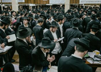 Young Jewish Men Celebrate Sukkot