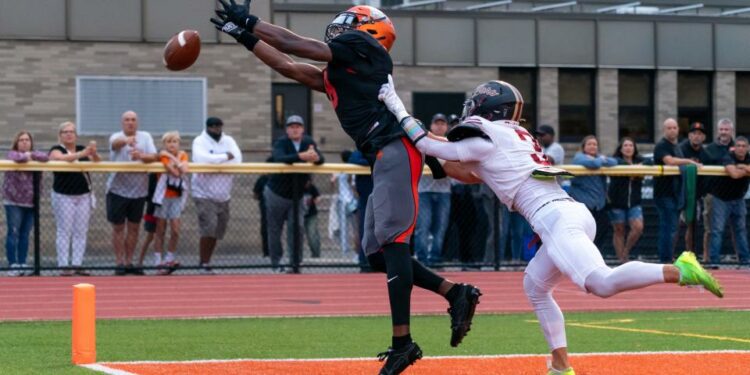 Hillsborough and Somerville high school football teams met on Aug. 29, 2024, at the Somerville high school football field.