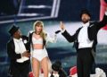 Travis Kelce (right) at Taylor Swift's Eras Tour concert at Wembley Stadium in June. Pic: Gareth Cattermole/TAS24/Getty Images for TAS Rights Management